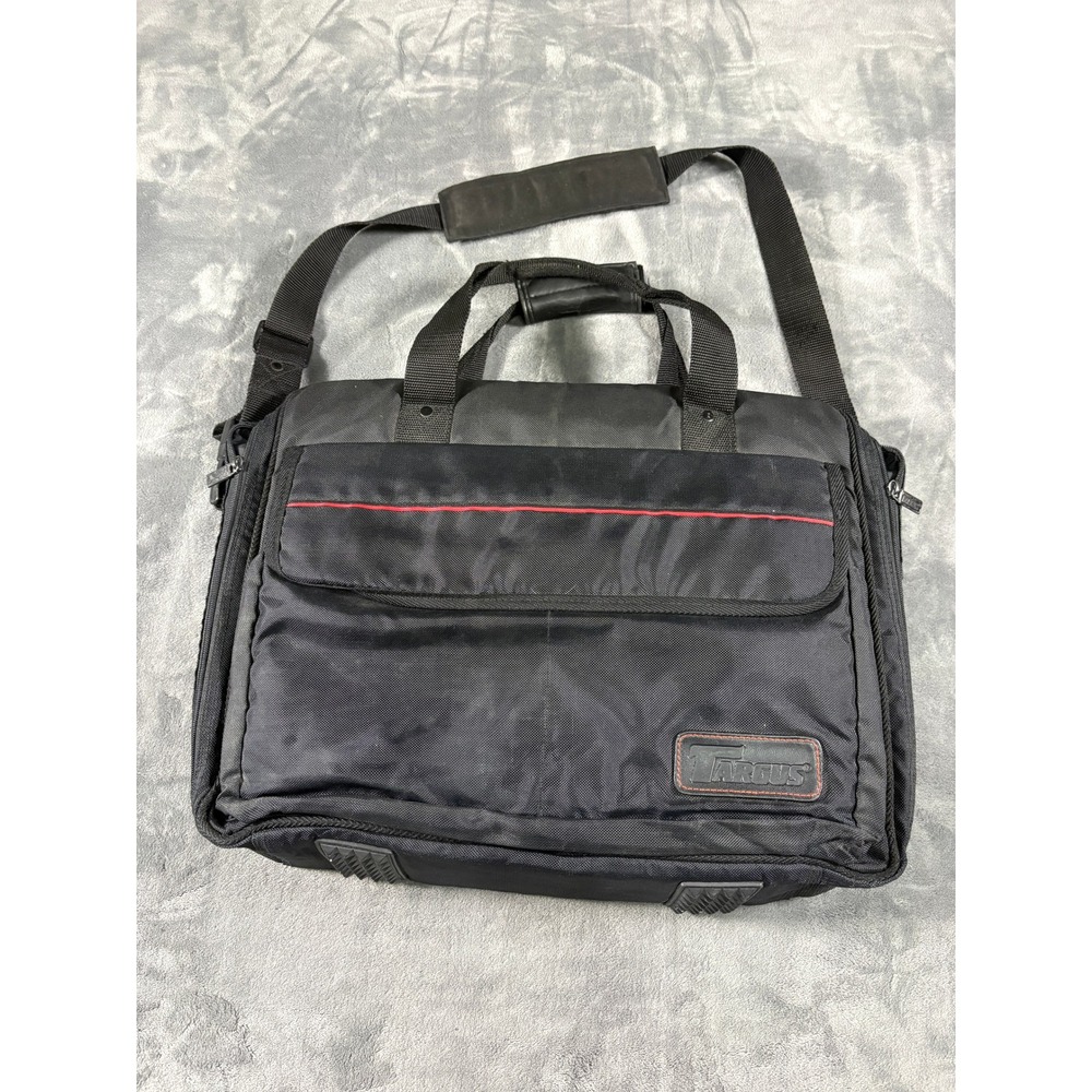 Targus Unisex Laptop Messenger Bag 16x12 Black Nylon Padded Shoulder Strap